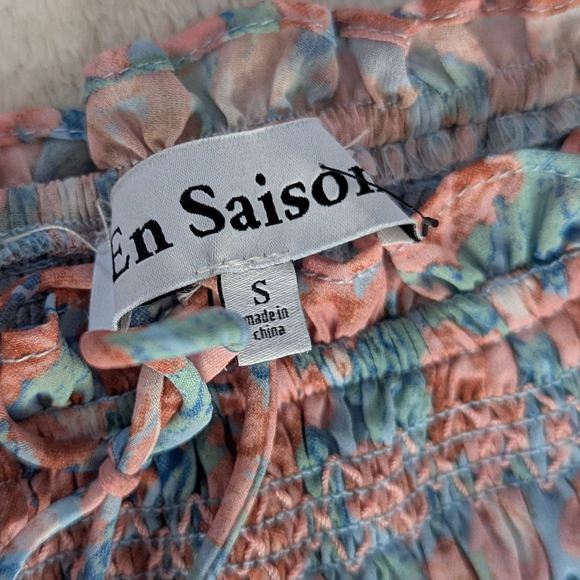 En Saison Adelina Midi Floral Pink Blue Midi Dress - Small - Picture 6 of 13